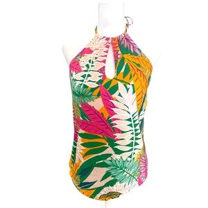 GIBSON & LATIMER Tropical Keyhole Tankini Top